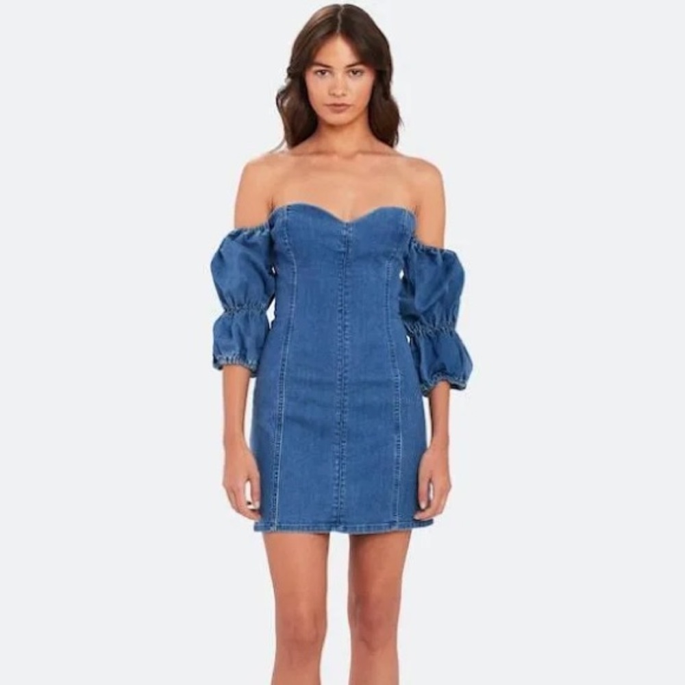 Finders Keepers Lola Mini Denim Dress